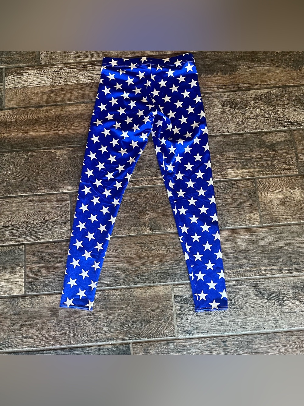 BlackMilk all over star print leggings blue background M bonus flag lips tank L - Picture 2 of 12